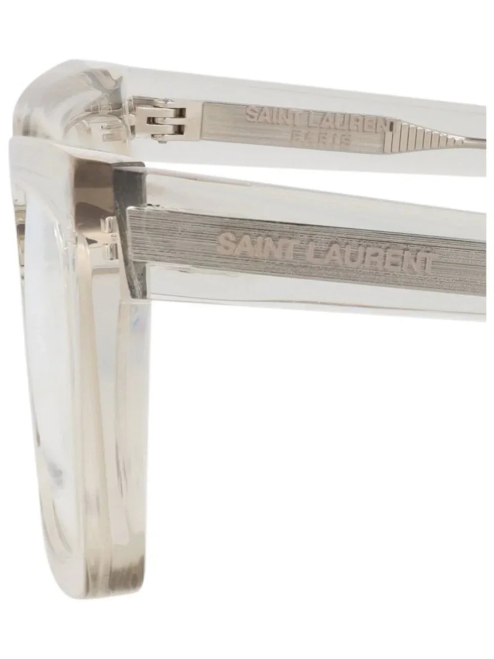 New Saint Laurent Women's Eyeglasses Cat Eye Acetate Frame Beige Beige